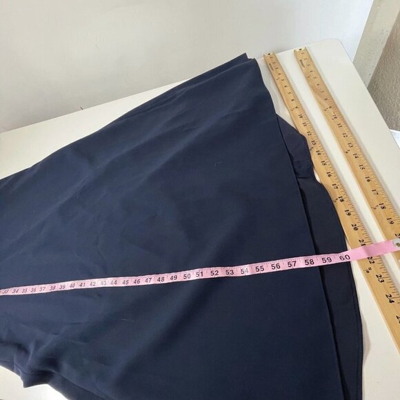 Jenny Yoo JY Womens Crepe Overlay Bow Back Bridesmaids Dress Navy 8 V-Neck JY540 - Picture 9 of 9